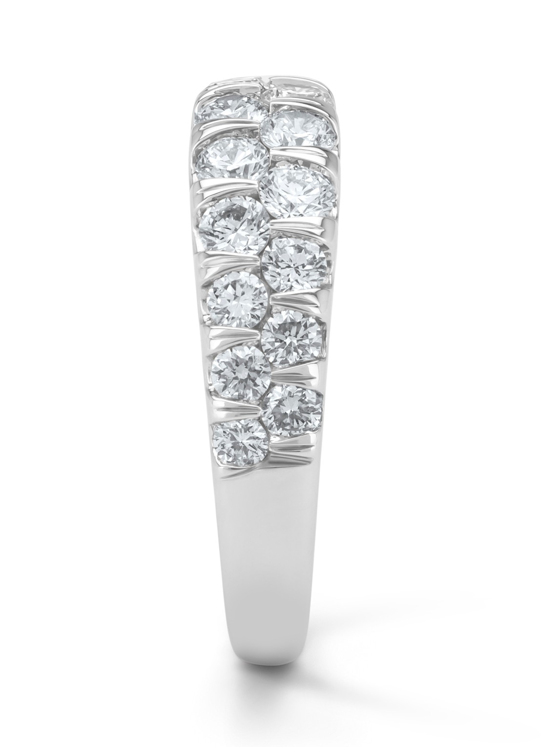 Diamond Point Witgouden ring, 1.05 ct diamant, Caviar - detail 2 witgoud