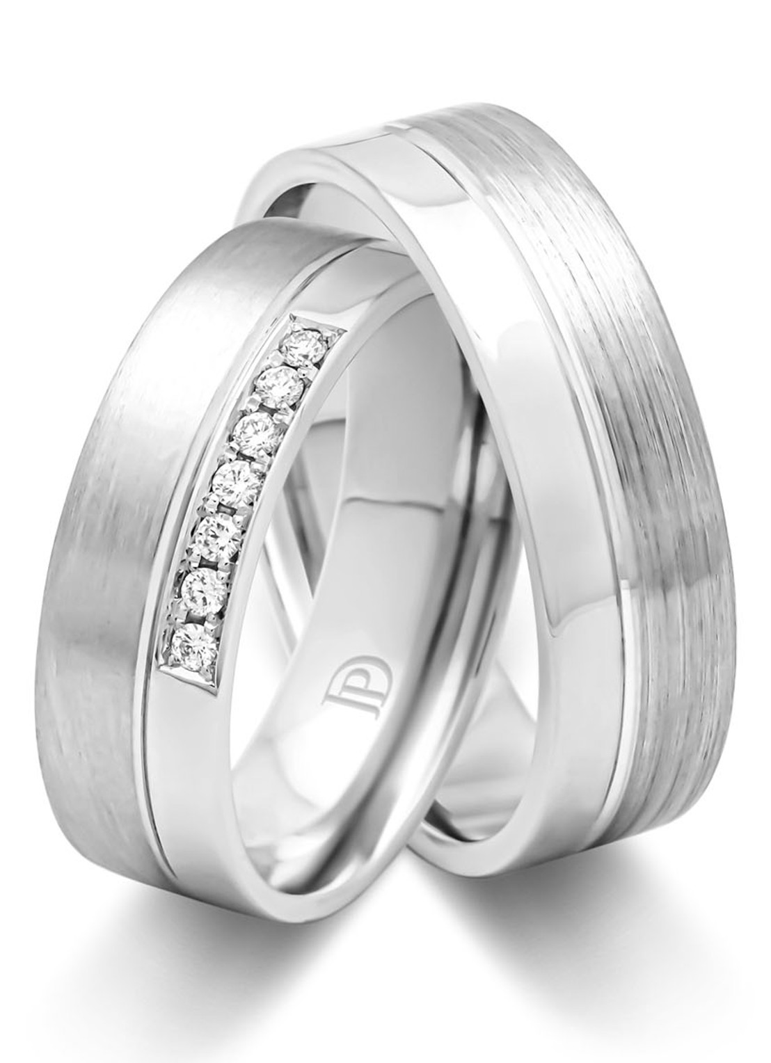 Diamond Point Witgouden ring Wedding - detail witgoud