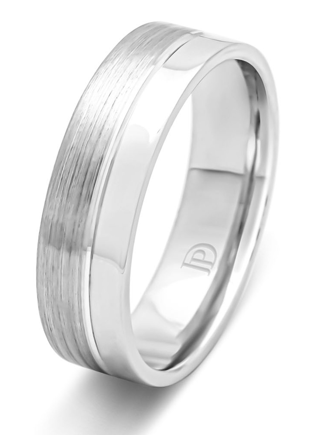 Diamond Point Witgouden ring Wedding - voorkant 2 witgoud