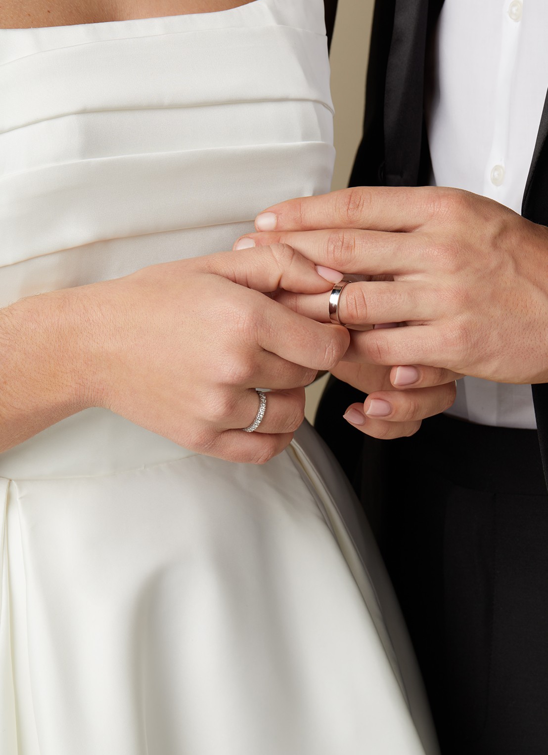 Diamond Point Witgouden ring Wedding - voorkant 2 witgoud