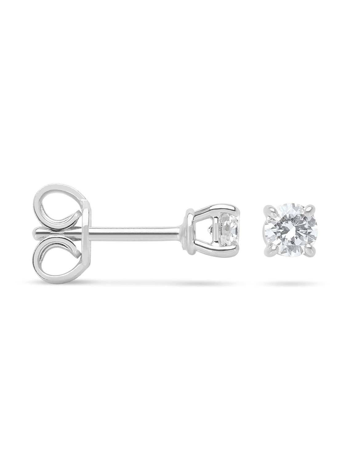 Diamond Point Witgouden solitair groeibriljant oorstekers, 0.36 ct. 0.36 ct diamant Groeibriljant - voorkant witgoud