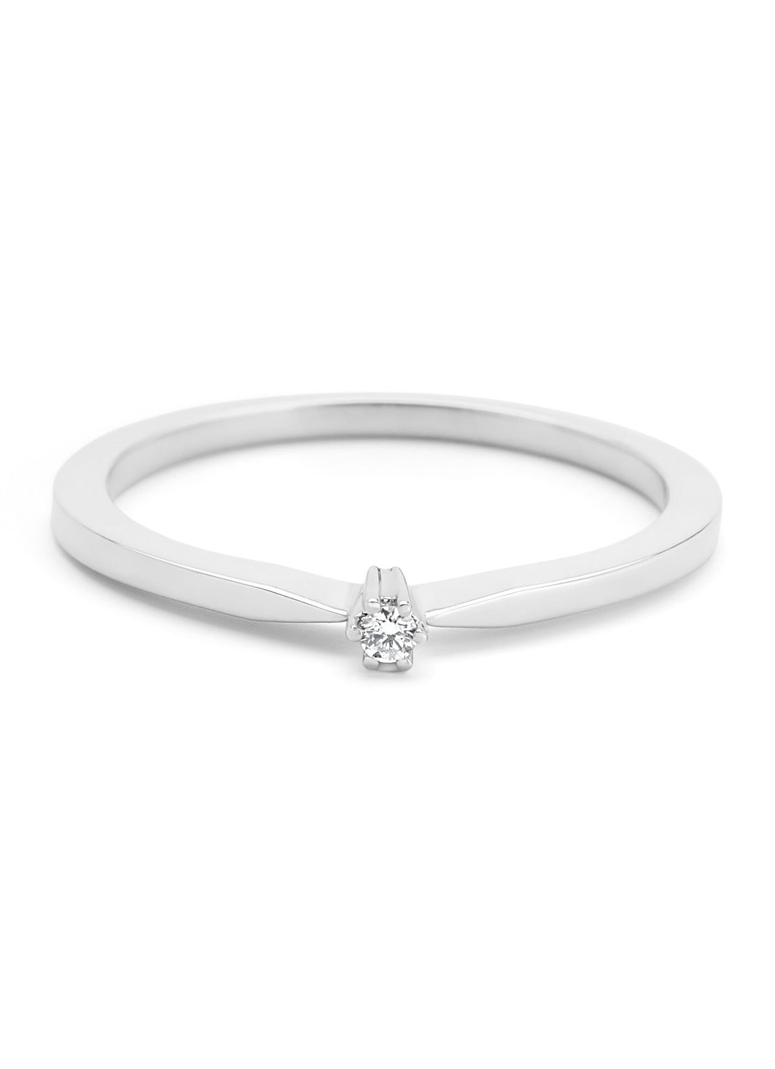 Diamond Point Witgouden solitair groeibriljant ring, 0.02 ct. 0.02 ct diamant Groeibriljant - detail 4 witgoud