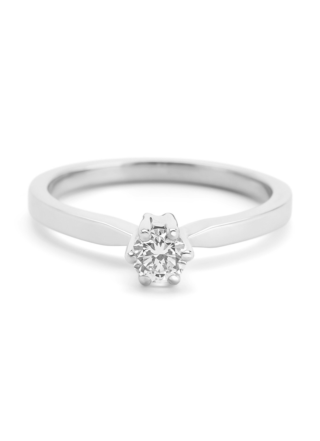 Diamond Point Witgouden solitair groeibriljant ring, 0.32 ct. 0.32 ct diamant Groeibriljant - detail 2 witgoud