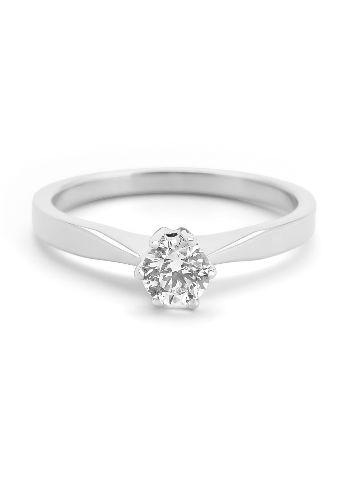 Diamond Point Witgouden solitair groeibriljant ring, 0.35 ct. 0.35 ct diamant Groeibriljant - detail 3 witgoud