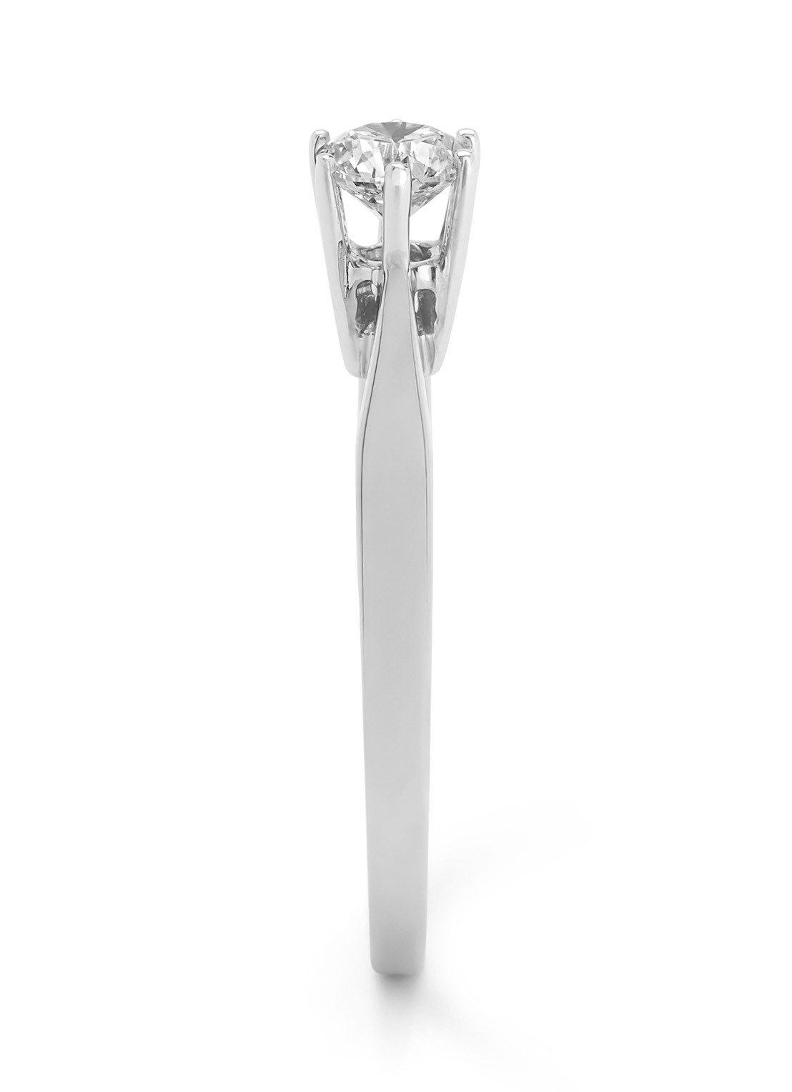 Diamond Point Witgouden solitair groeibriljant ring, 0.35 ct. 0.35 ct diamant Groeibriljant - detail 4 witgoud
