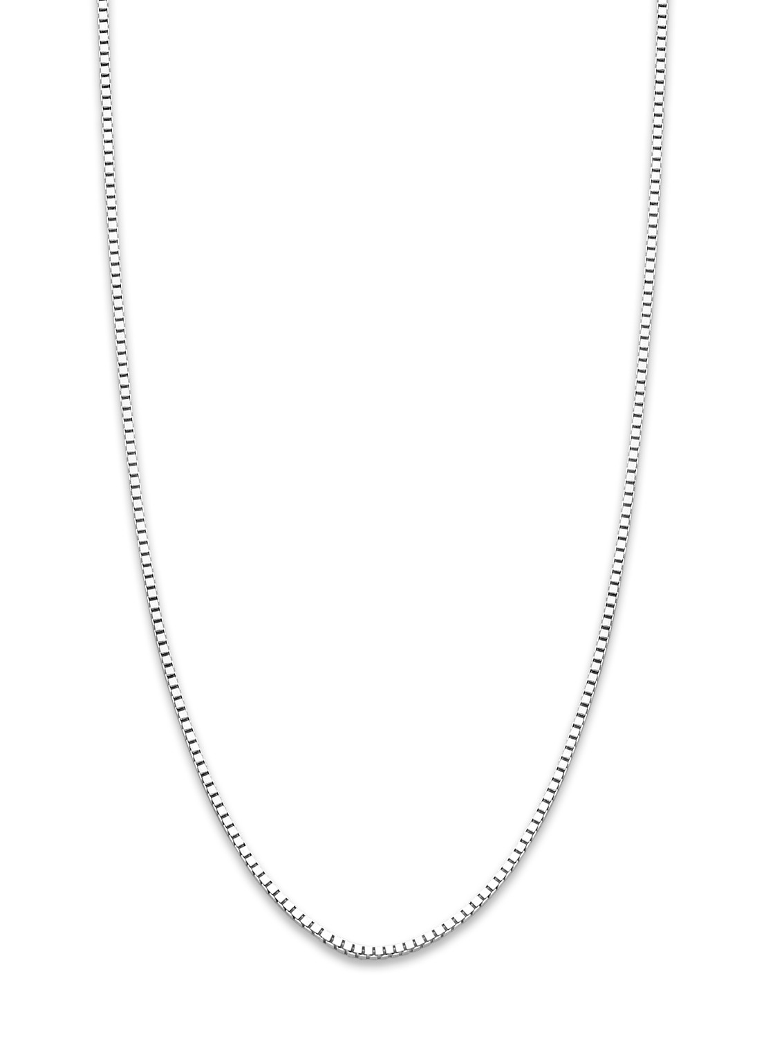 Diamond Point Witgouden venetiaans collier Timeless Treasures (40cm) - voorkant witgoud