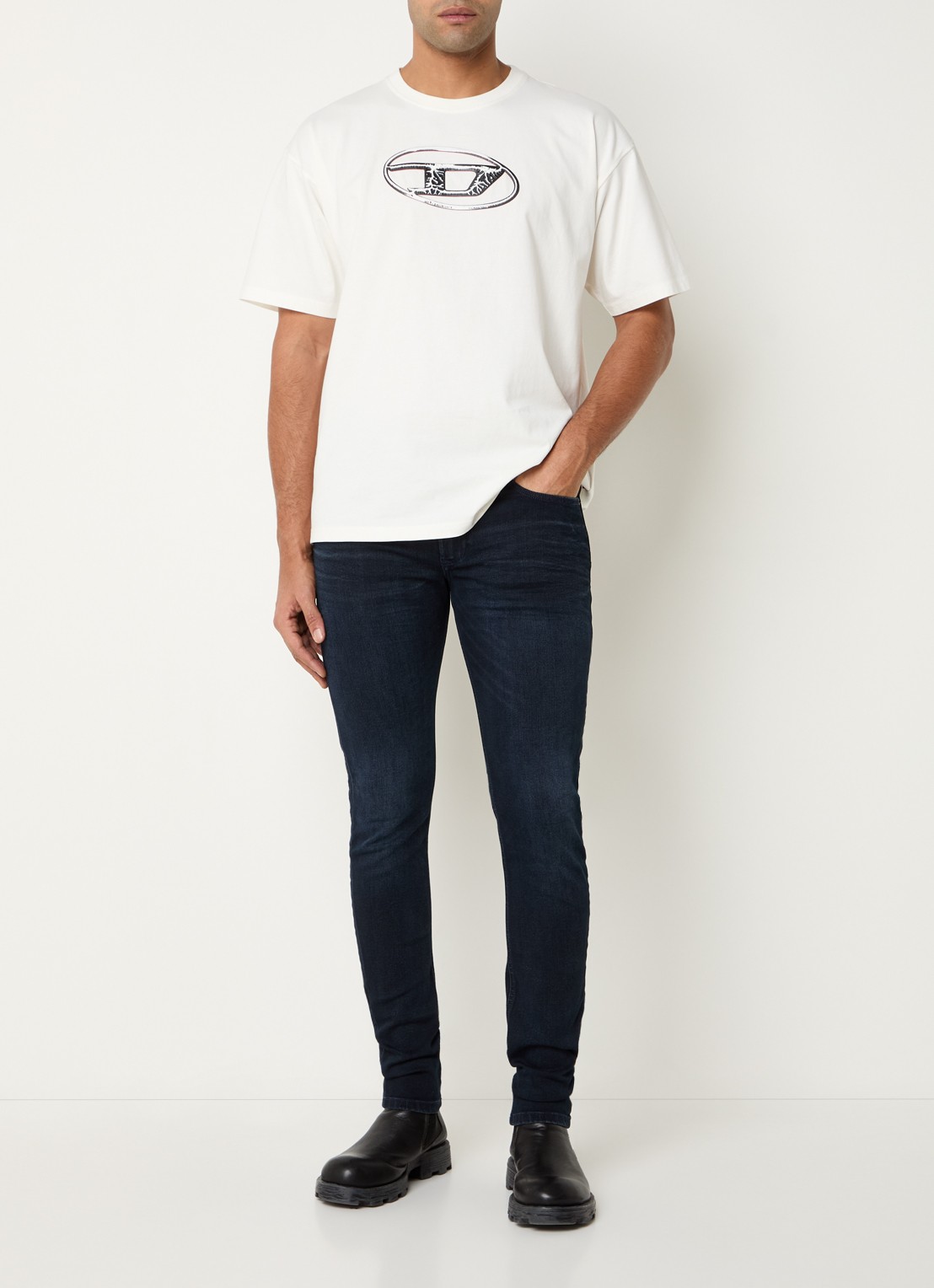 Diesel 1979 Sleenker skinny jeans met donkere wassing - voorkant 5 indigo