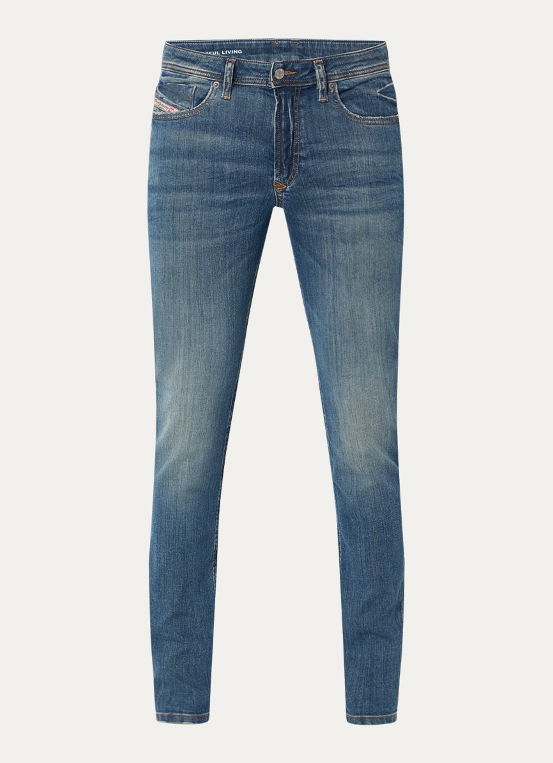 Diesel 1979 Sleenker skinny jeans met donkere wassing - voorkant indigo