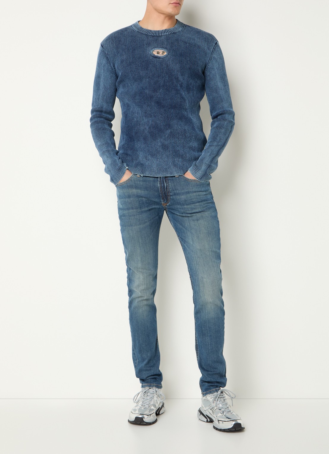 Diesel 1979 Sleenker skinny jeans met donkere wassing - voorkant 2 indigo