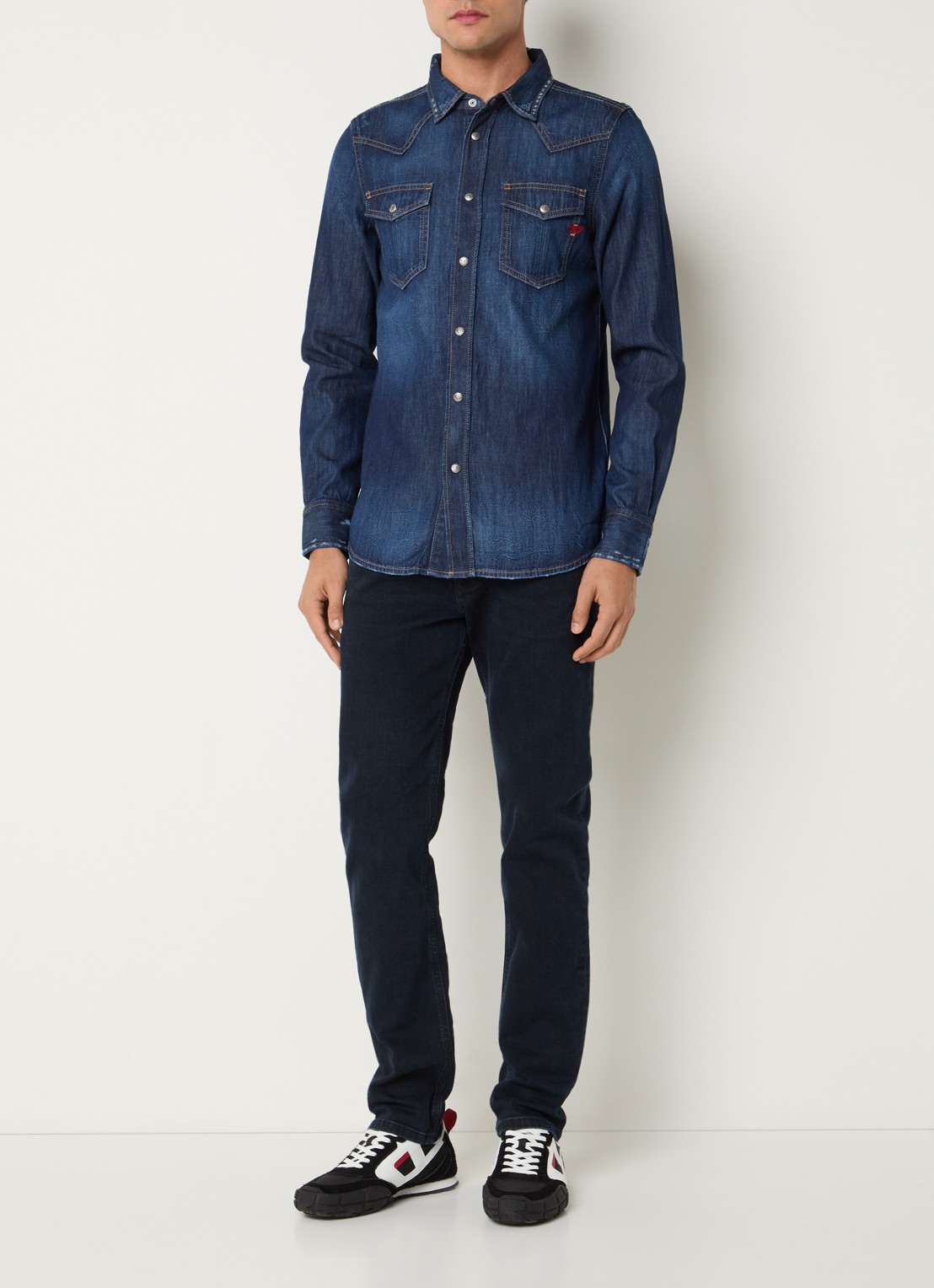 Diesel 1979 Sleenker skinny jeans met donkere wassing - voorkant 3 indigo