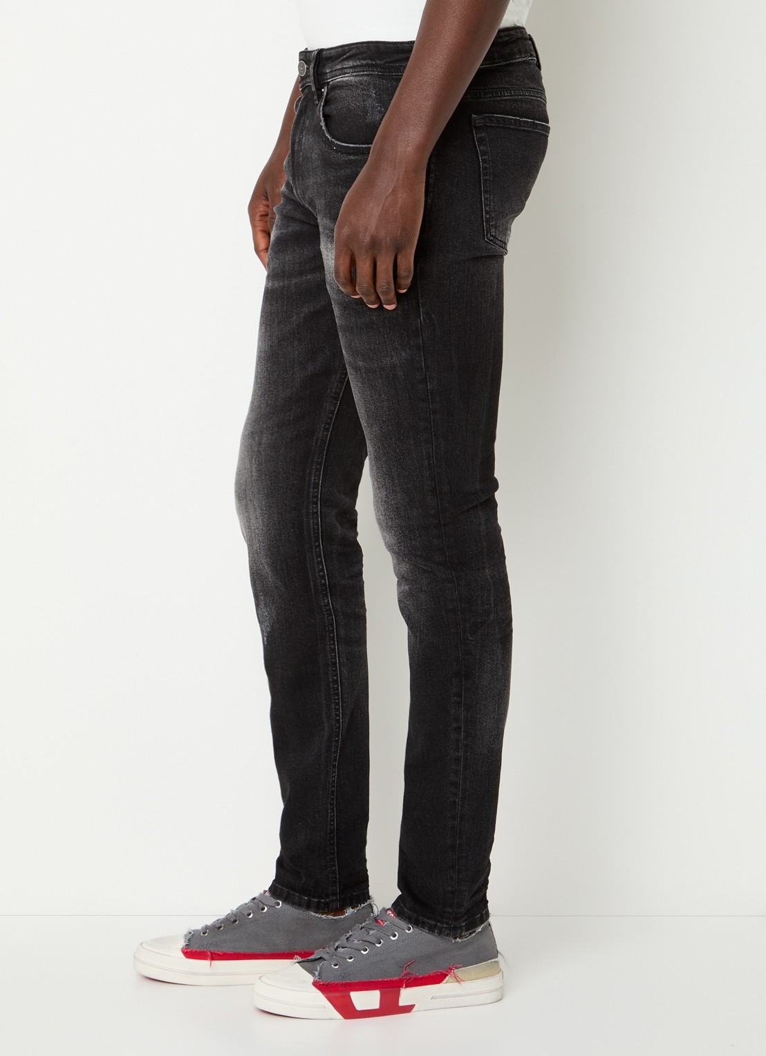Diesel 1979 Sleenker skinny jeans met gekleurde wassing - detail 3 zwart