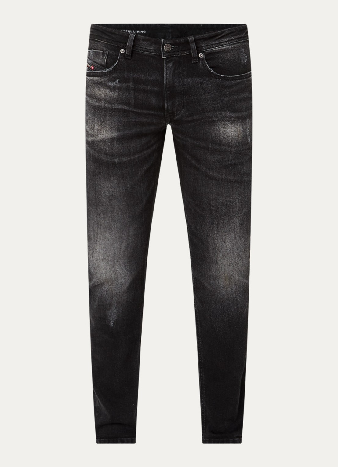 Diesel 1979 Sleenker skinny jeans met gekleurde wassing - voorkant 4 zwart