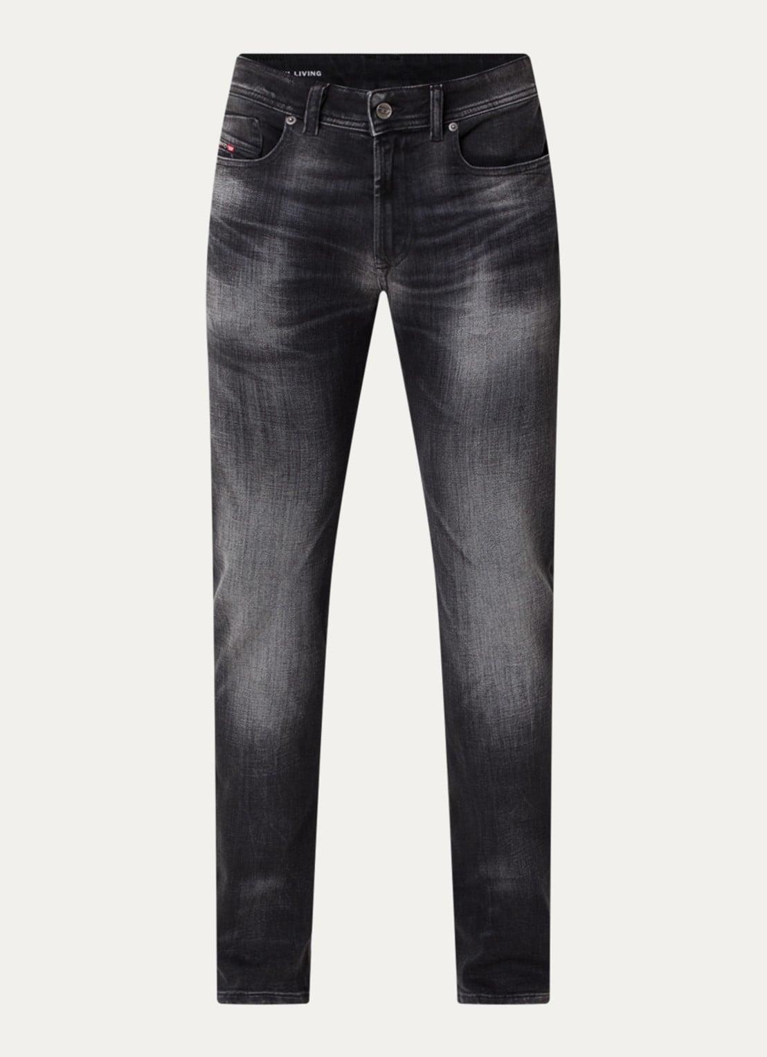 Diesel 1979 Sleenker skinny jeans met gekleurde wassing - voorkant 4 zwart