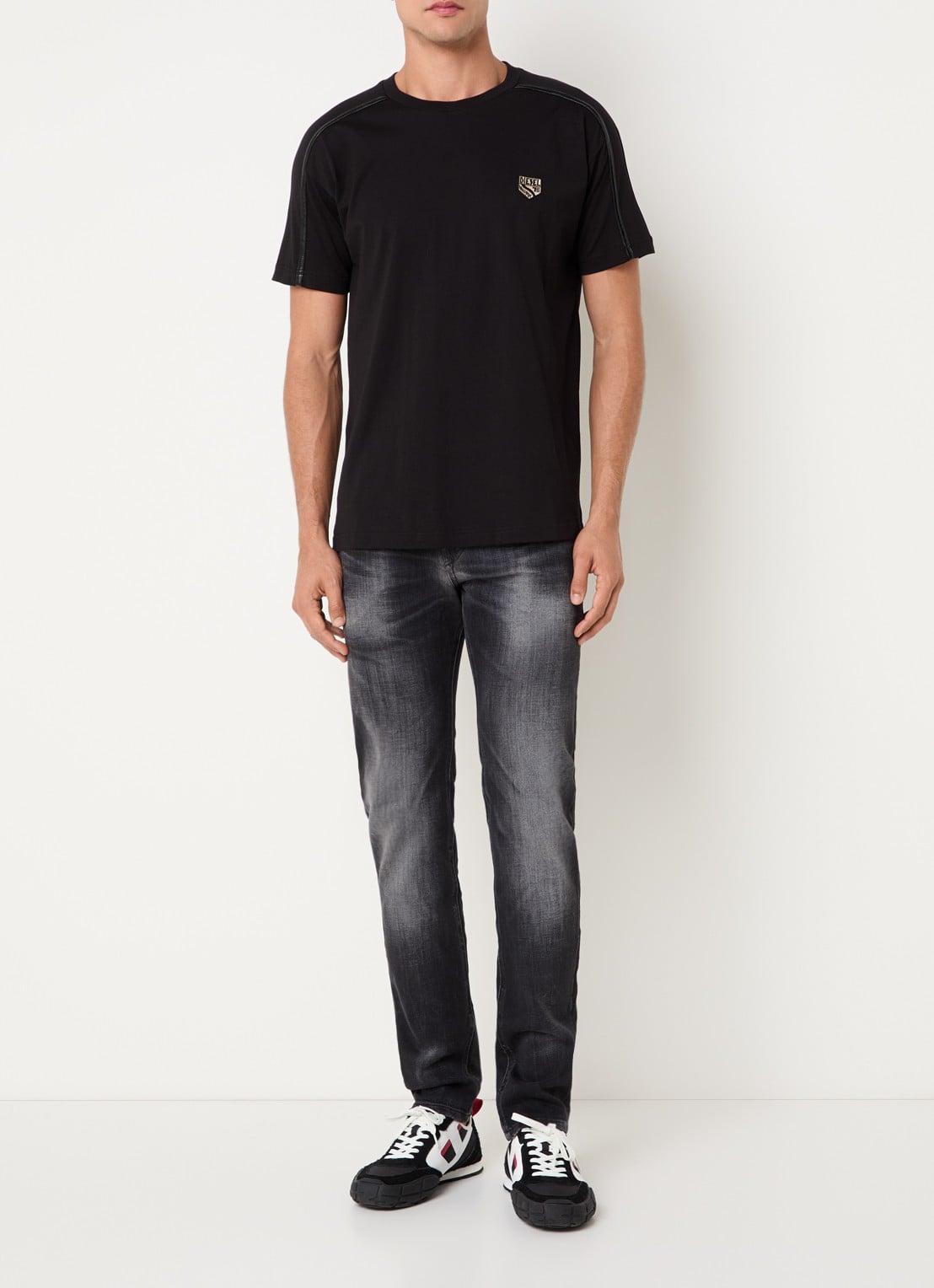 Diesel 1979 Sleenker skinny jeans met gekleurde wassing - voorkant 5 zwart