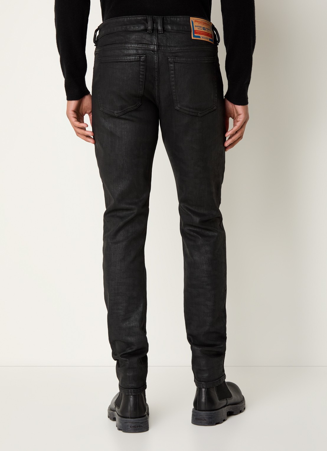 Diesel 1979 Sleenker skinny jeans met glanzende finish - achterkant 5 zwart
