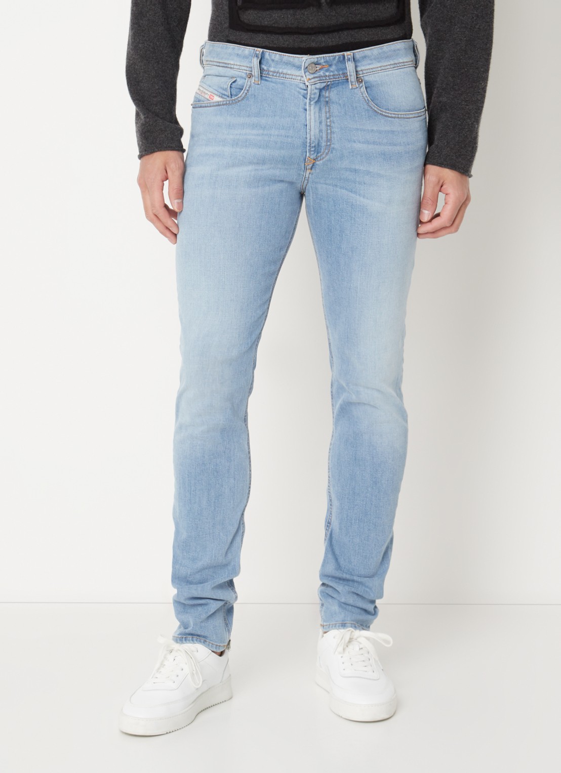 Diesel 1979 Sleenker skinny jeans met lichte wassing  - detail 4 indigo