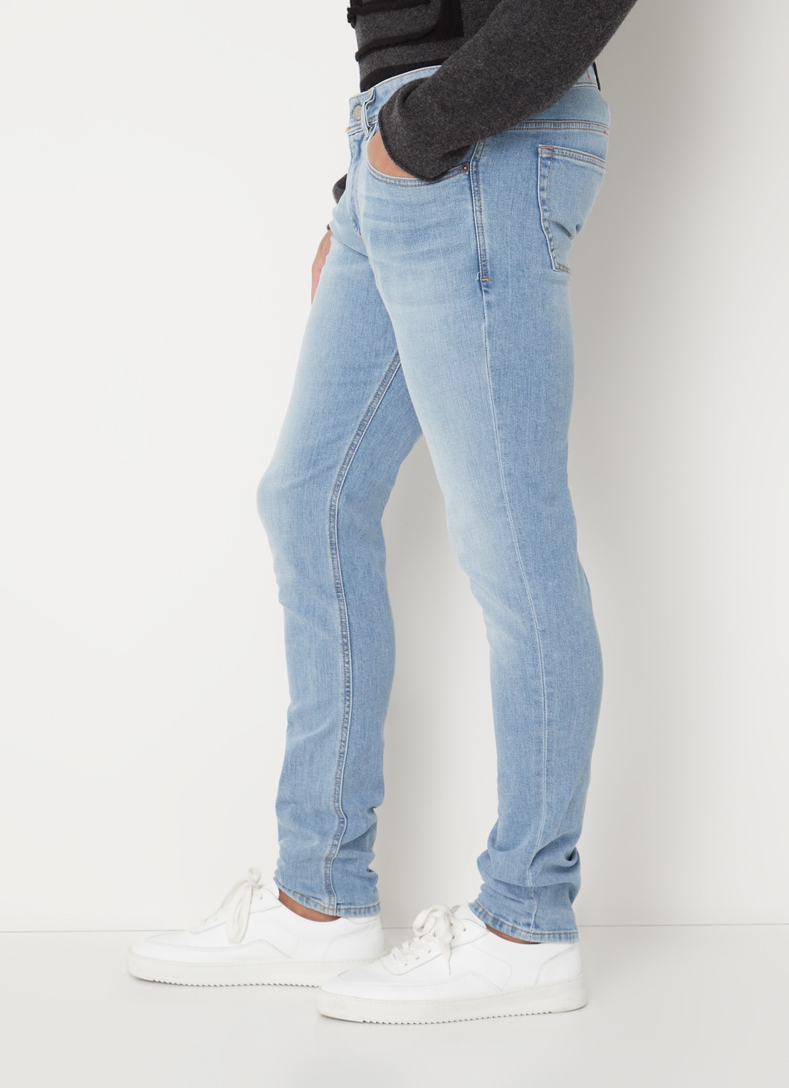 Diesel 1979 Sleenker skinny jeans met lichte wassing  - detail 5 indigo