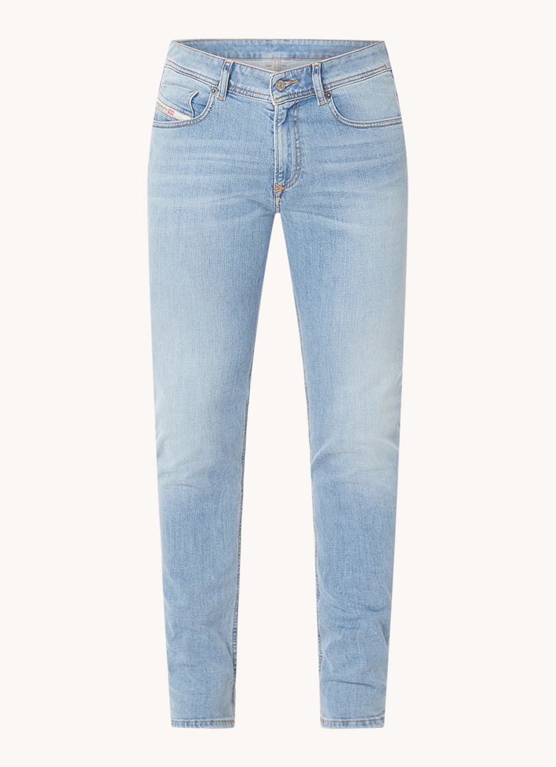 Diesel 1979 Sleenker skinny jeans met lichte wassing  - voorkant 2 indigo