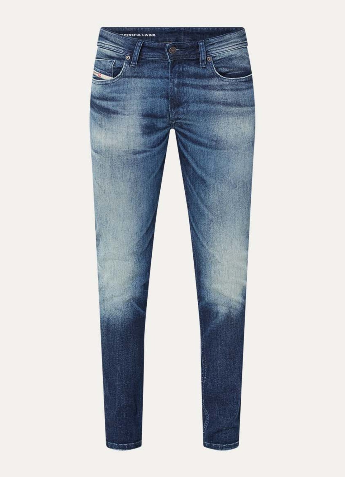 Diesel 1979 Sleenker slim fit jeans met donkere wassing - voorkant indigo