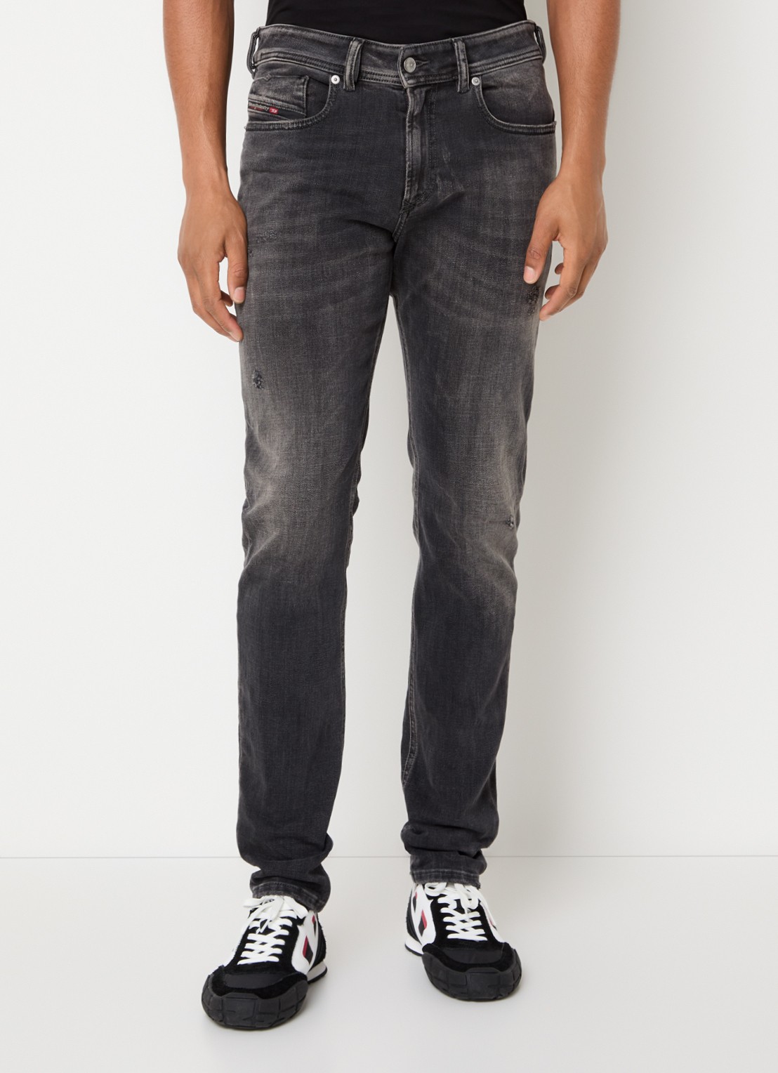 Diesel 1979 slim fit jeans met gekleurde wassing - detail 4 antraciet