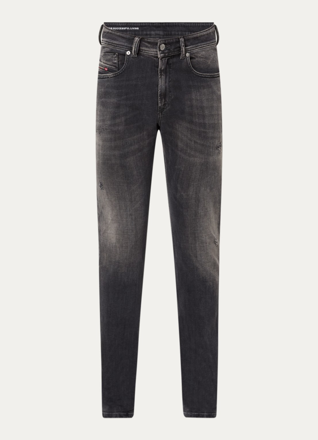 Diesel 1979 slim fit jeans met gekleurde wassing - voorkant antraciet