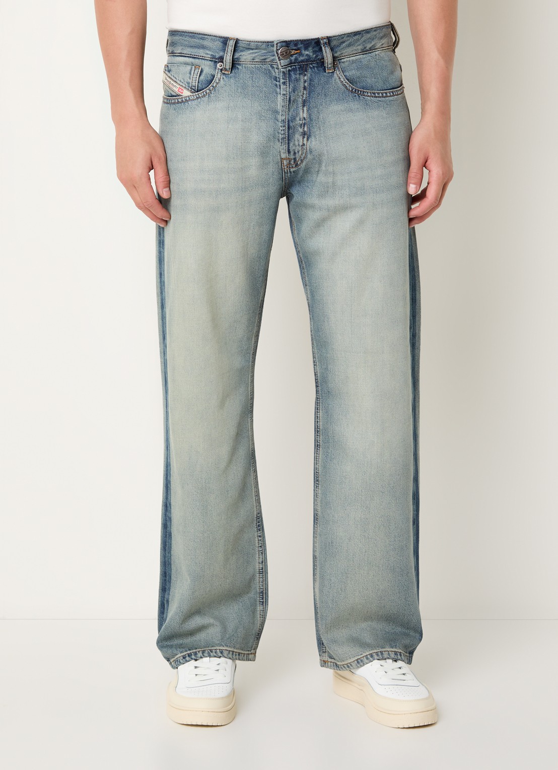 Diesel 1980 D-Eeper-S straight leg jeans  met lichte wassing - detail 4 indigo