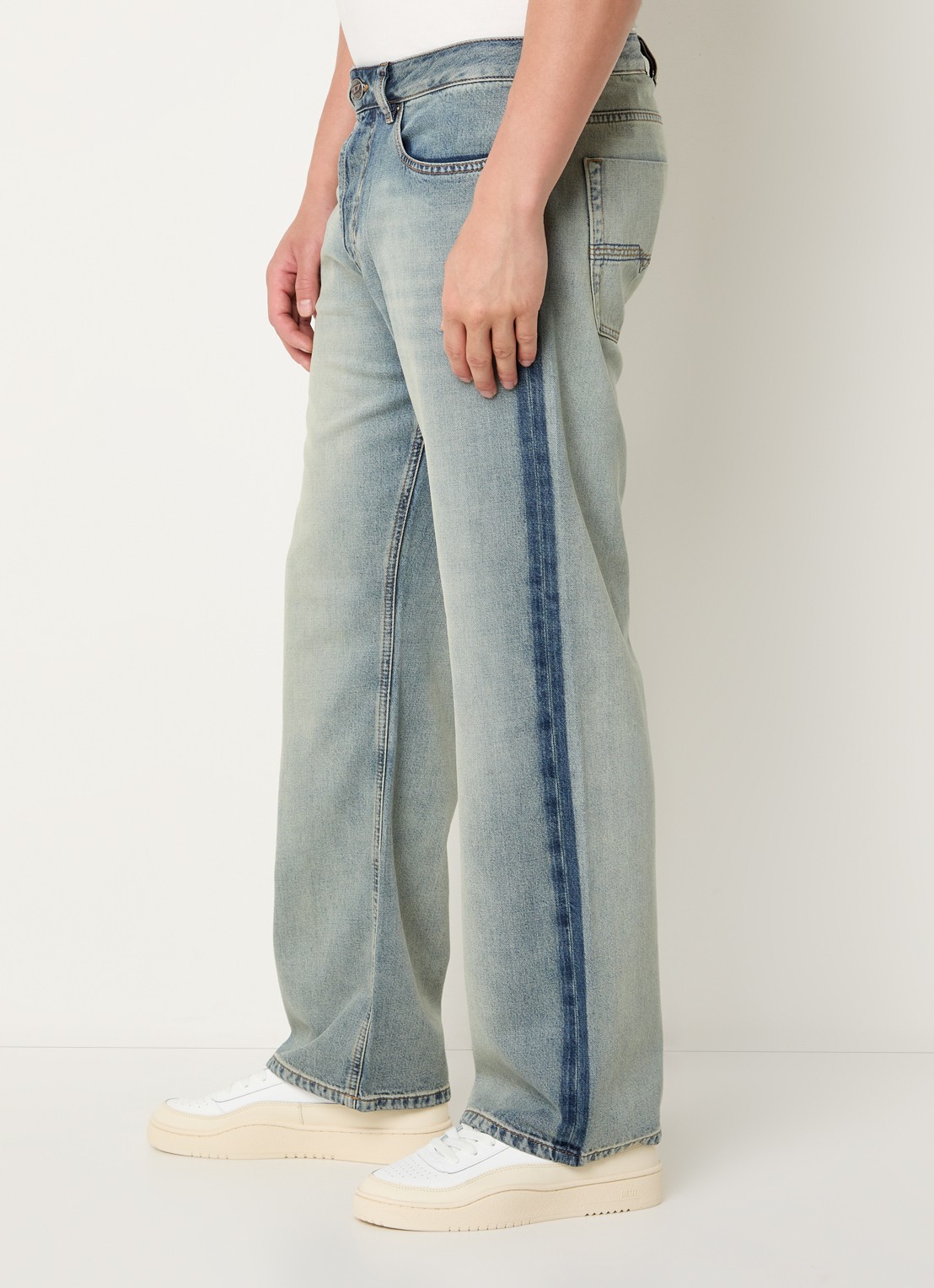 Diesel 1980 D-Eeper-S straight leg jeans  met lichte wassing - detail 5 indigo