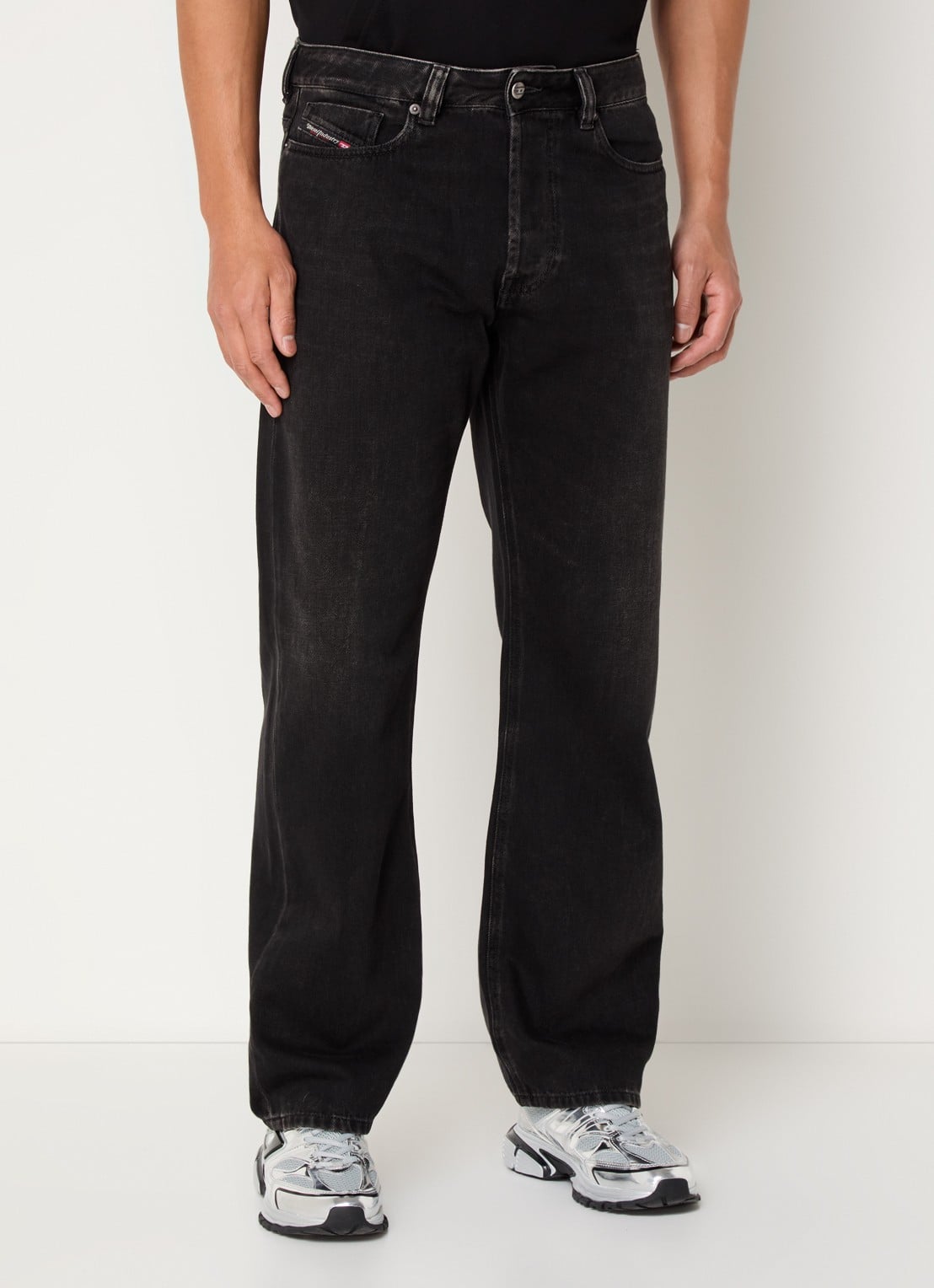 Diesel 1980 D-Eeper straight leg jeans met gekleurde wassing - detail 3 antraciet