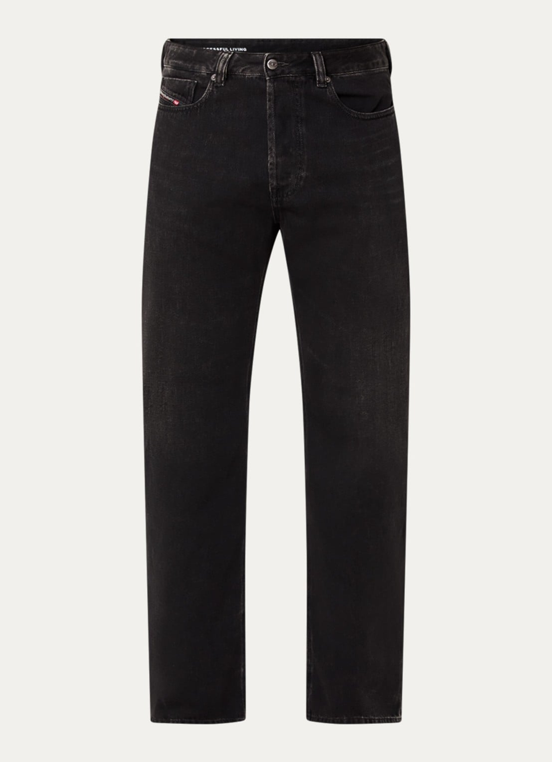 Diesel 1980 D-Eeper straight leg jeans met gekleurde wassing - voorkant antraciet