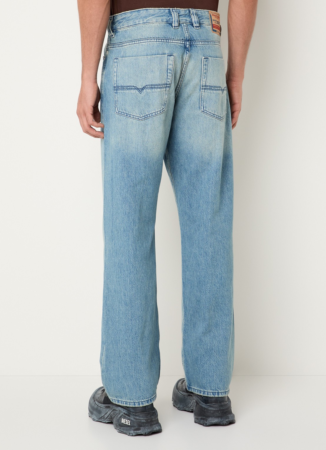 Diesel 1980 D-Eeper straight leg jeans met lichte wassing - achterkant 5 indigo