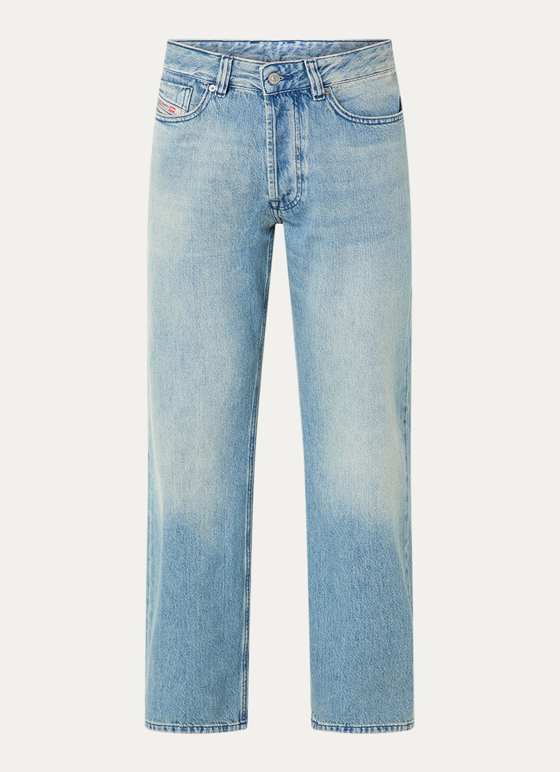 Diesel 1980 D-Eeper straight leg jeans met lichte wassing - voorkant 3 indigo