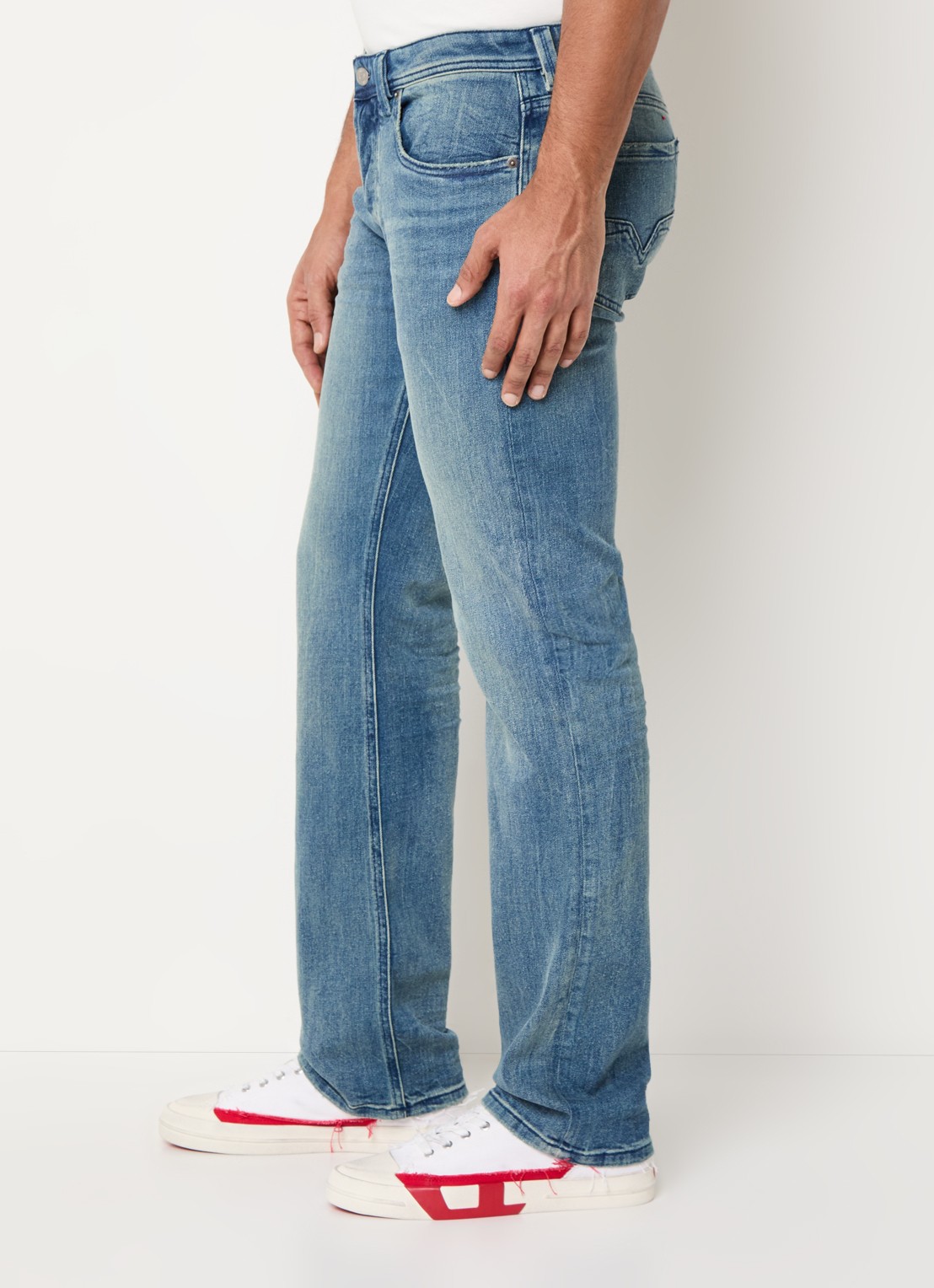 Diesel 1985 Larkee slim fit jeans met medium wassing - detail 7 indigo