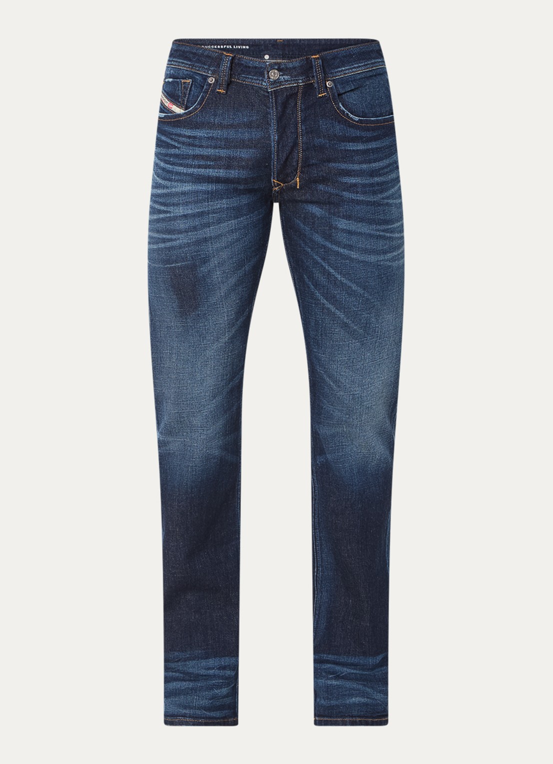 Diesel 1985 Larkee straight leg jeans met donkere wassing - voorkant 4 indigo