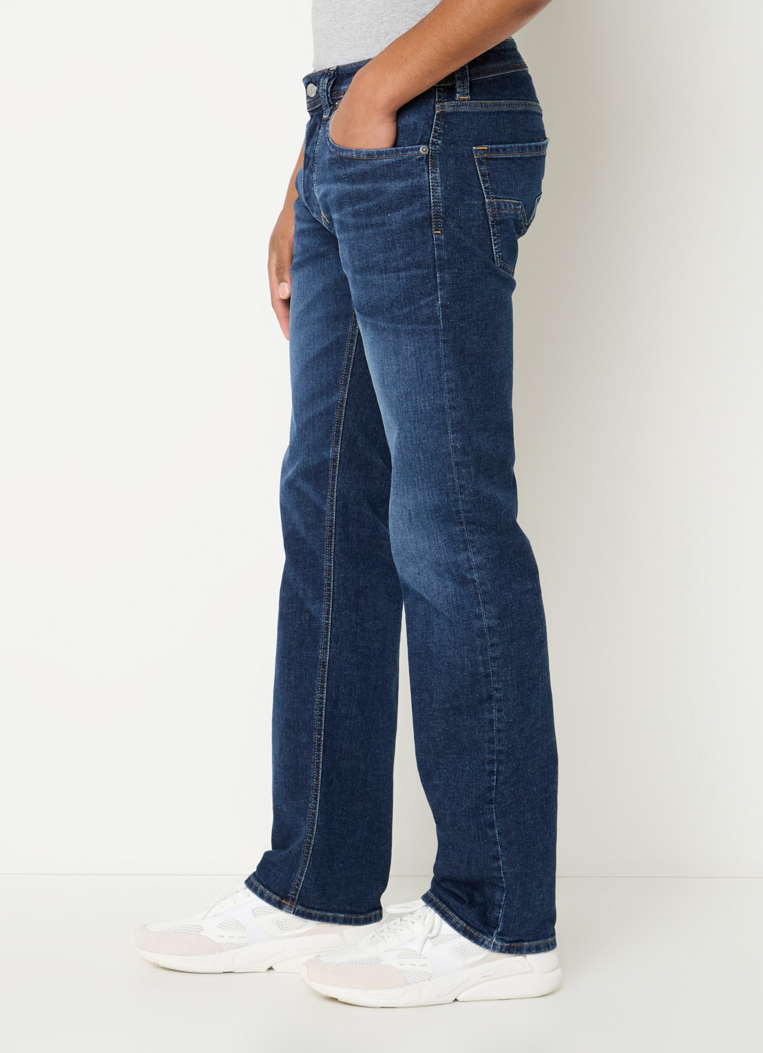 Diesel 1985 Larkee straight leg jeans met donkere wassing - detail 5 indigo