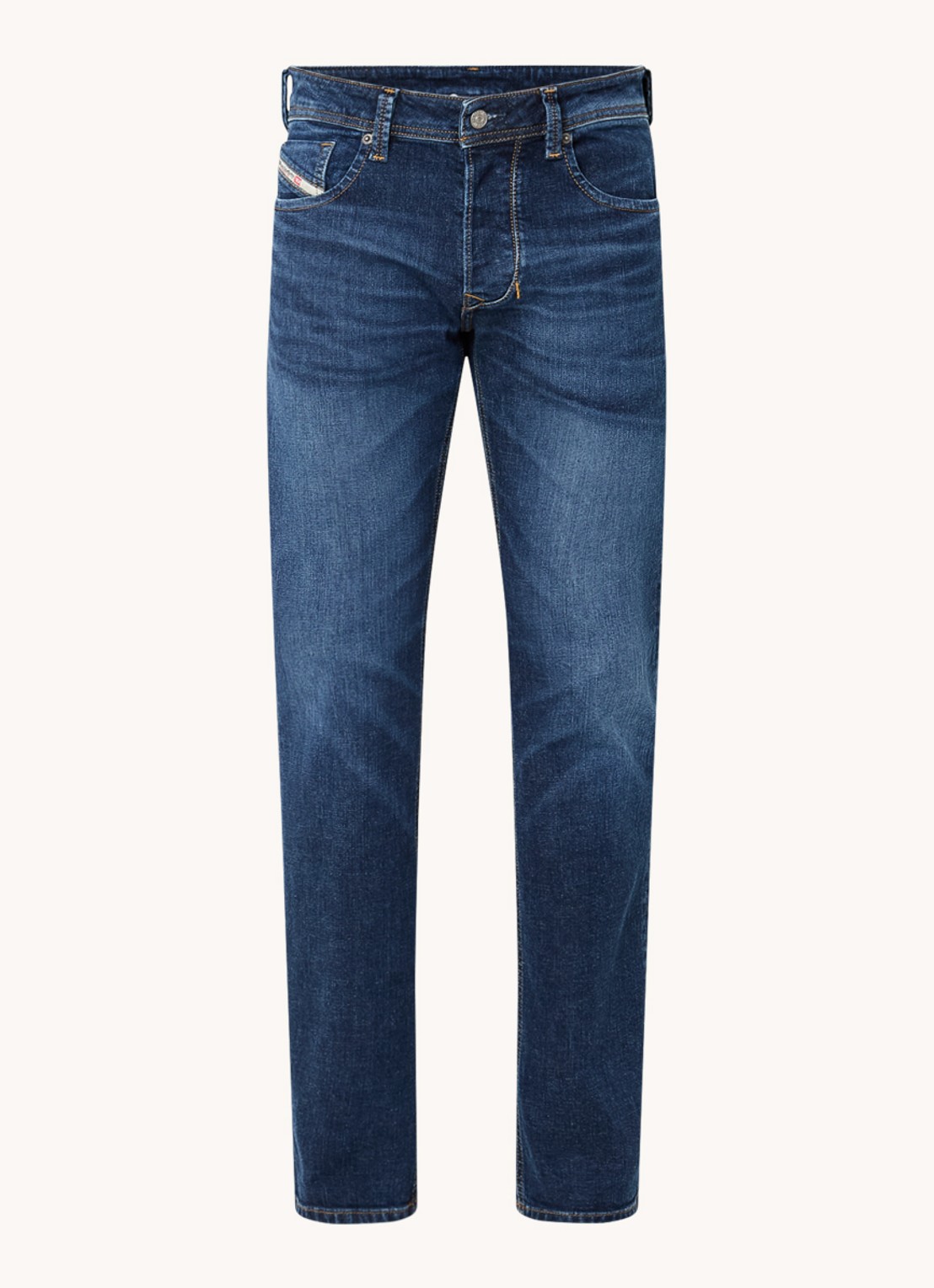 Diesel 1985 Larkee straight leg jeans met donkere wassing - voorkant 2 indigo