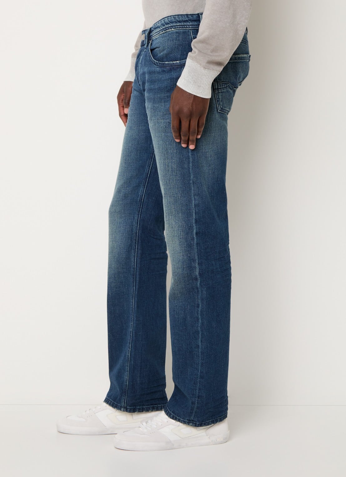 Diesel 1985 Larkee straight leg jeans met donkere wassing - detail 3 indigo