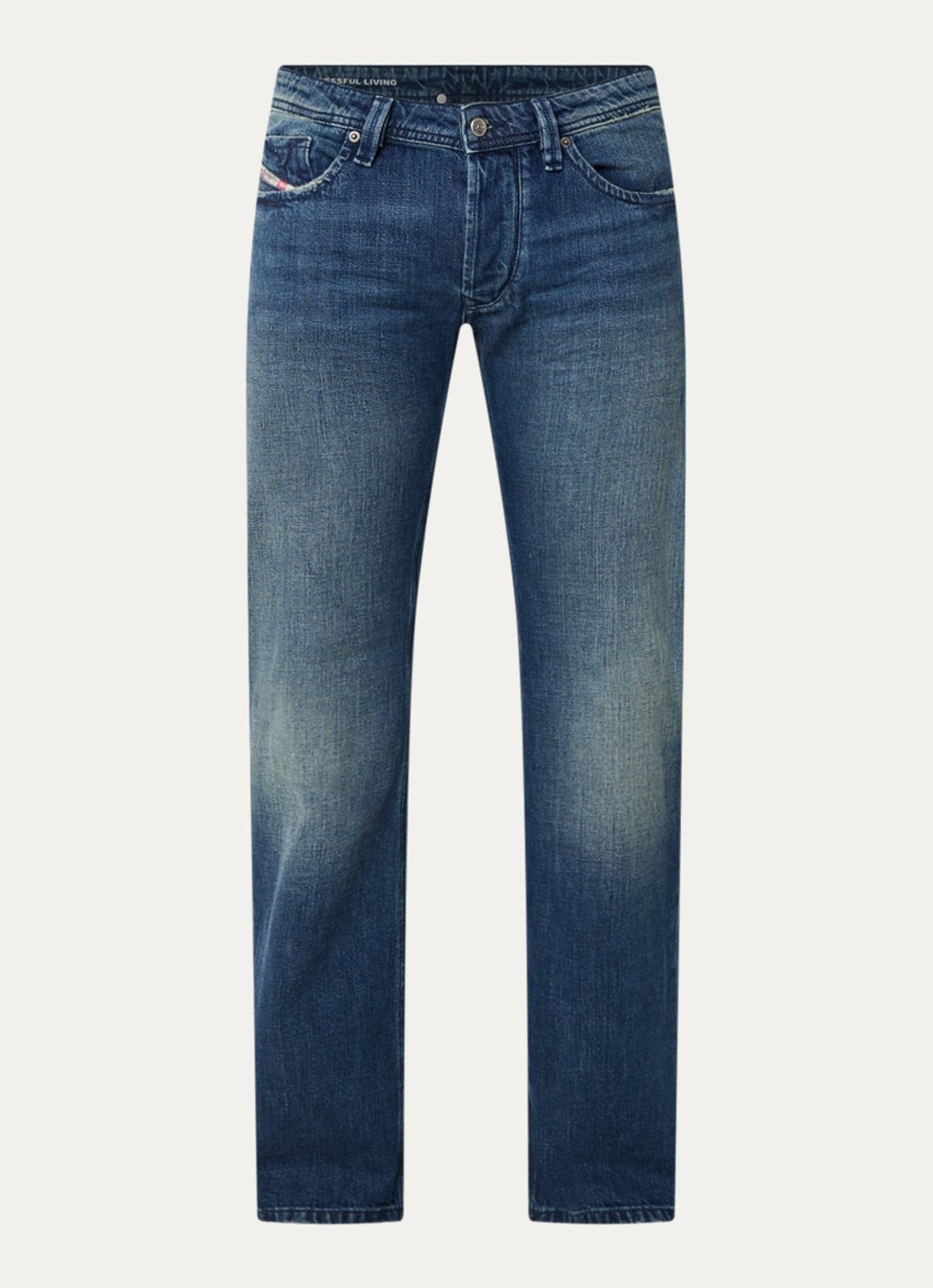 Diesel 1985 Larkee straight leg jeans met donkere wassing - voorkant 4 indigo