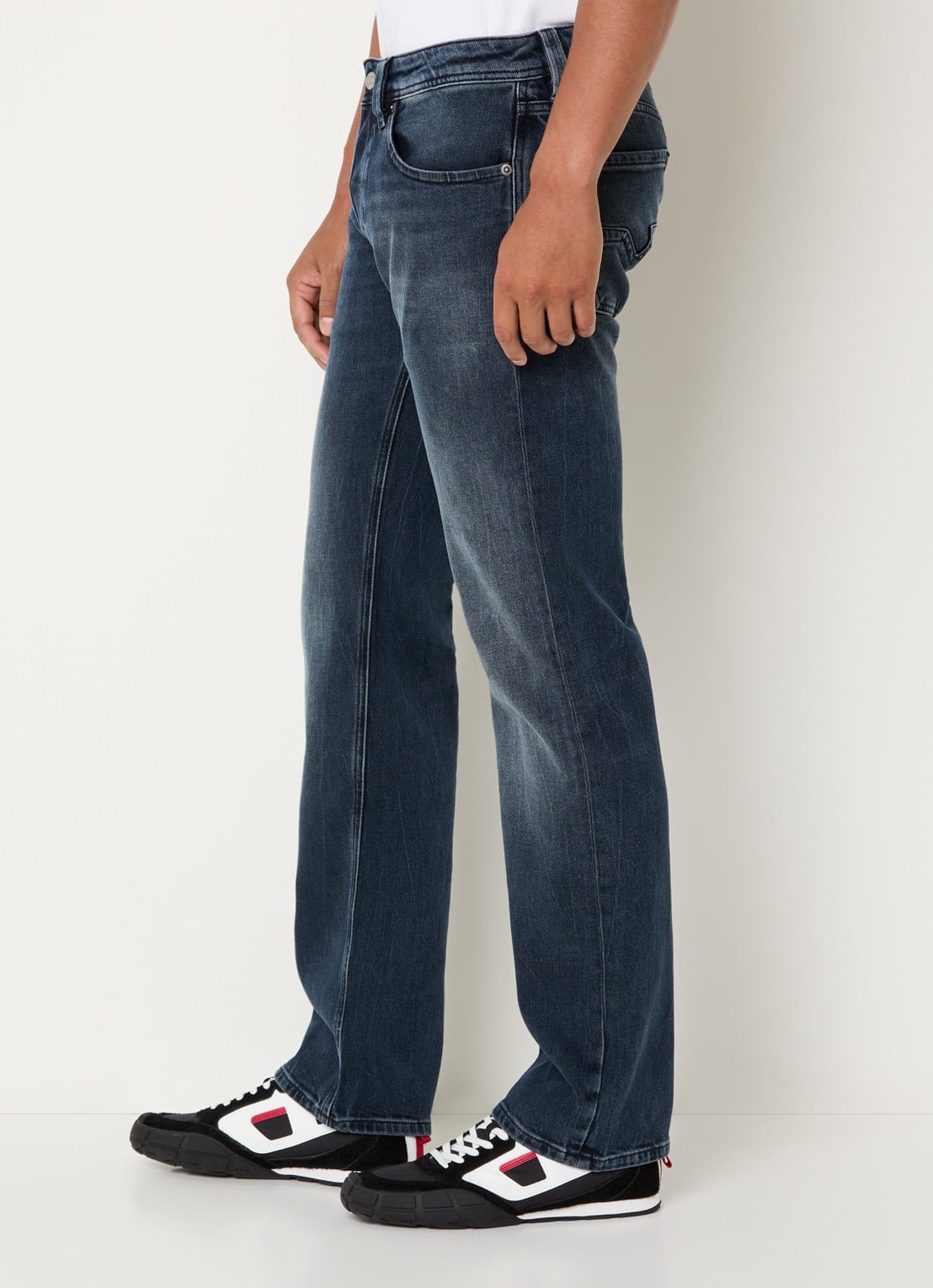 Diesel 1985 Larkee Straight leg jeans met donkere wassing - detail 2 indigo
