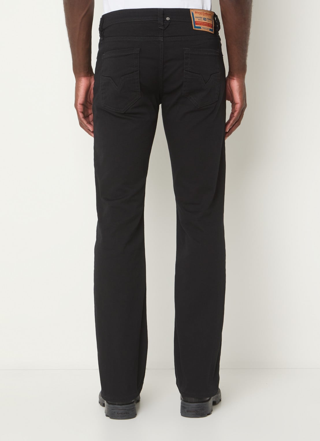 Diesel 1985 Larkee straight leg jeans met gekleurde wassing - achterkant 3 zwart