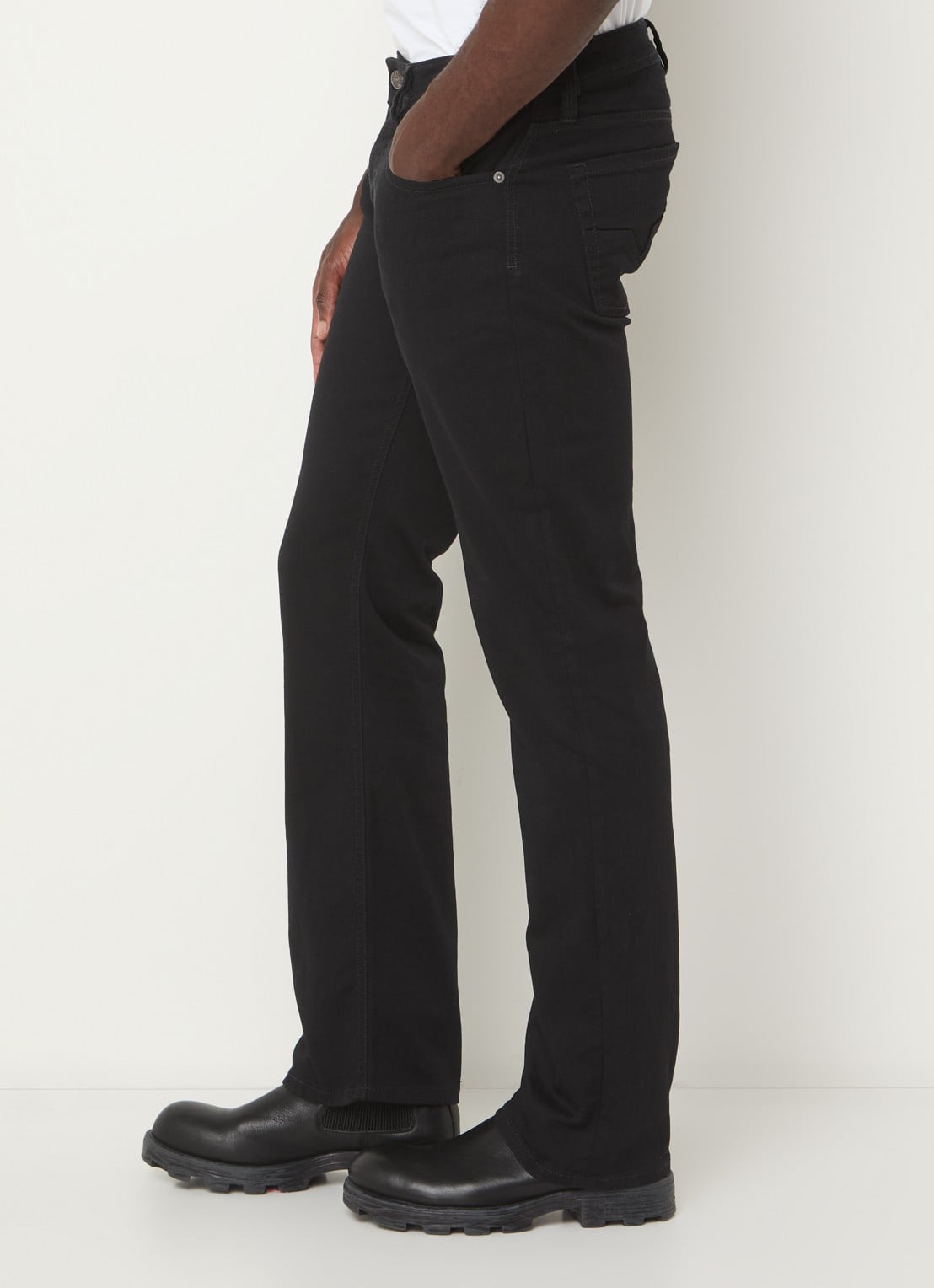 Diesel 1985 Larkee straight leg jeans met gekleurde wassing - detail 2 zwart