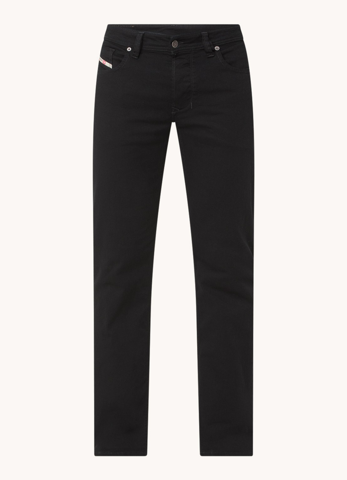 Diesel 1985 Larkee straight leg jeans met gekleurde wassing - voorkant 4 zwart