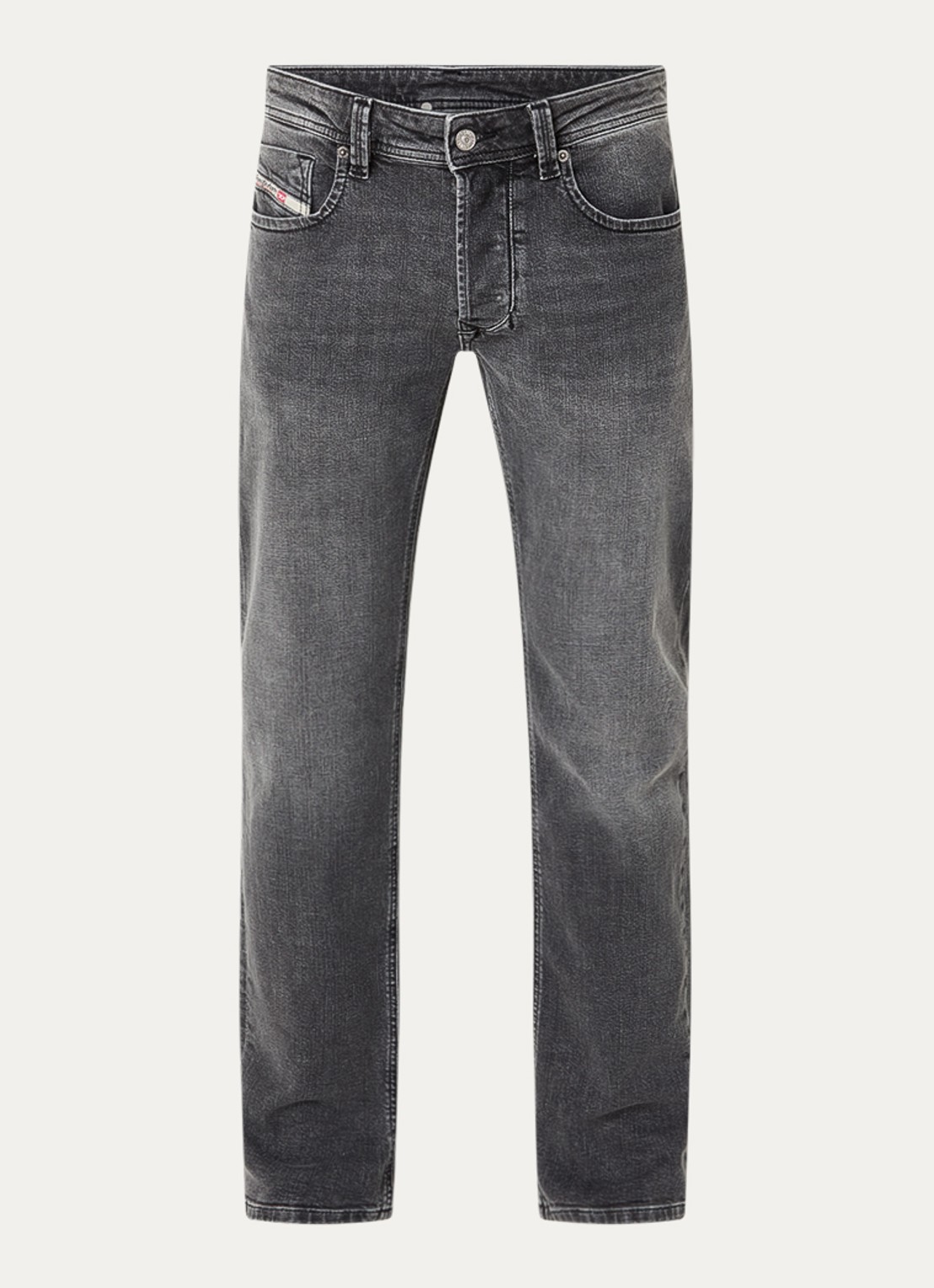 Diesel 1985 Larkee straight leg jeans met gekleurde wassing  - voorkant 3 donkergrijs