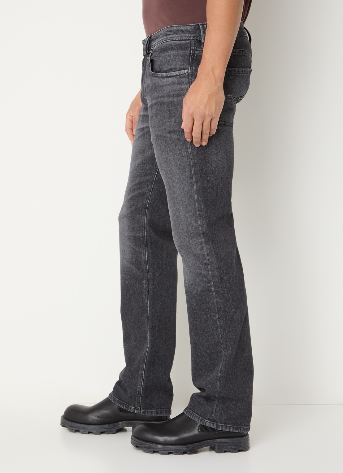 Diesel 1985 slim fit jeans met gekleurde wassing - detail 3 antraciet
