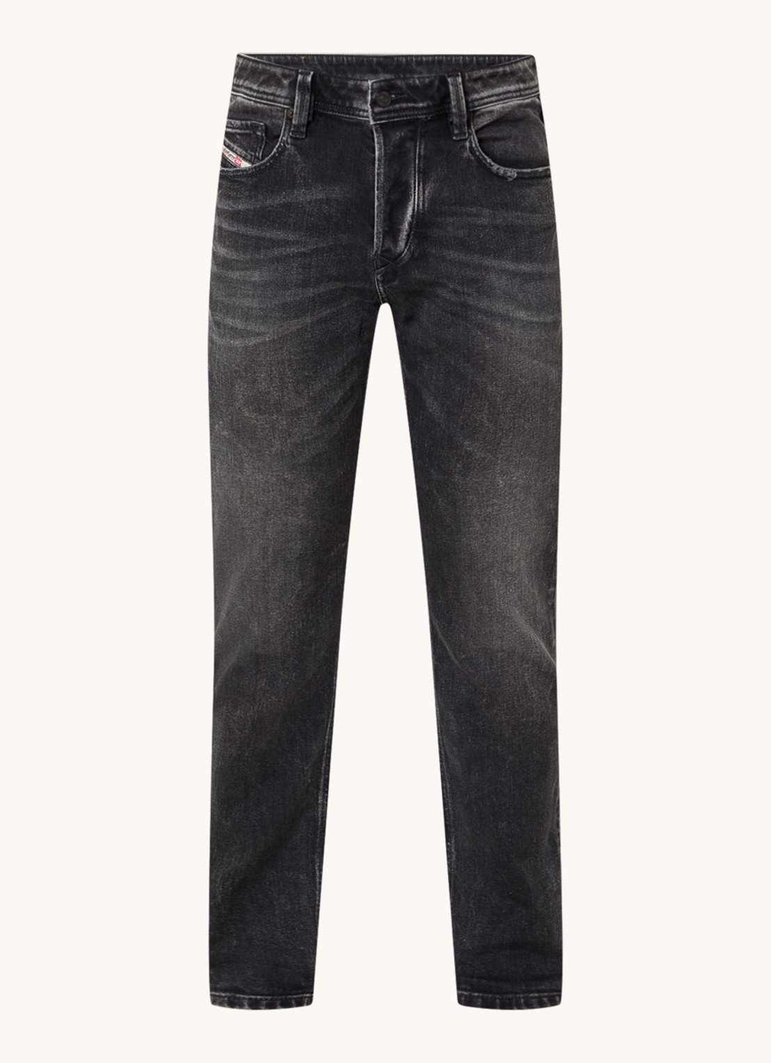Diesel 1986 Larkee slim fit jeans met gekleurde wassing - voorkant 3 zwart