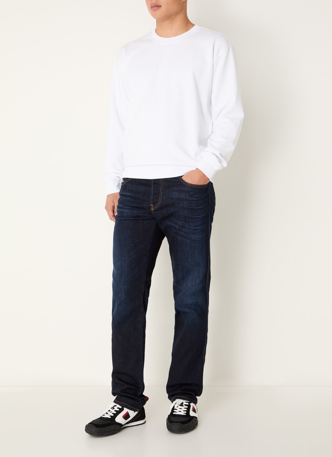Diesel 1993 D-Vyl slim fit jeans met donkere wassing - voorkant 2 indigo