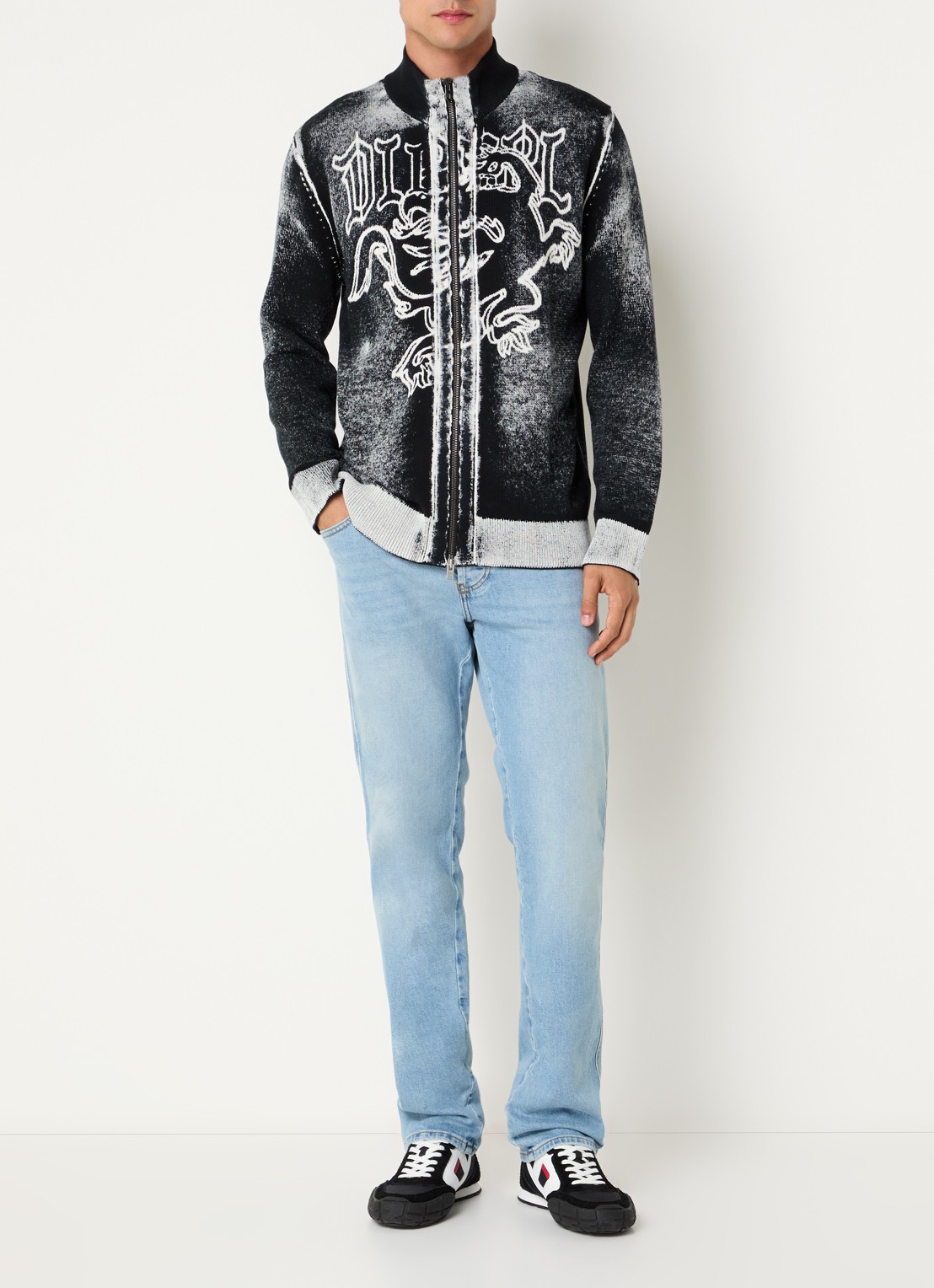 Diesel 1993 D-VYL slim fit jeans met medium wassing - voorkant 3 indigo