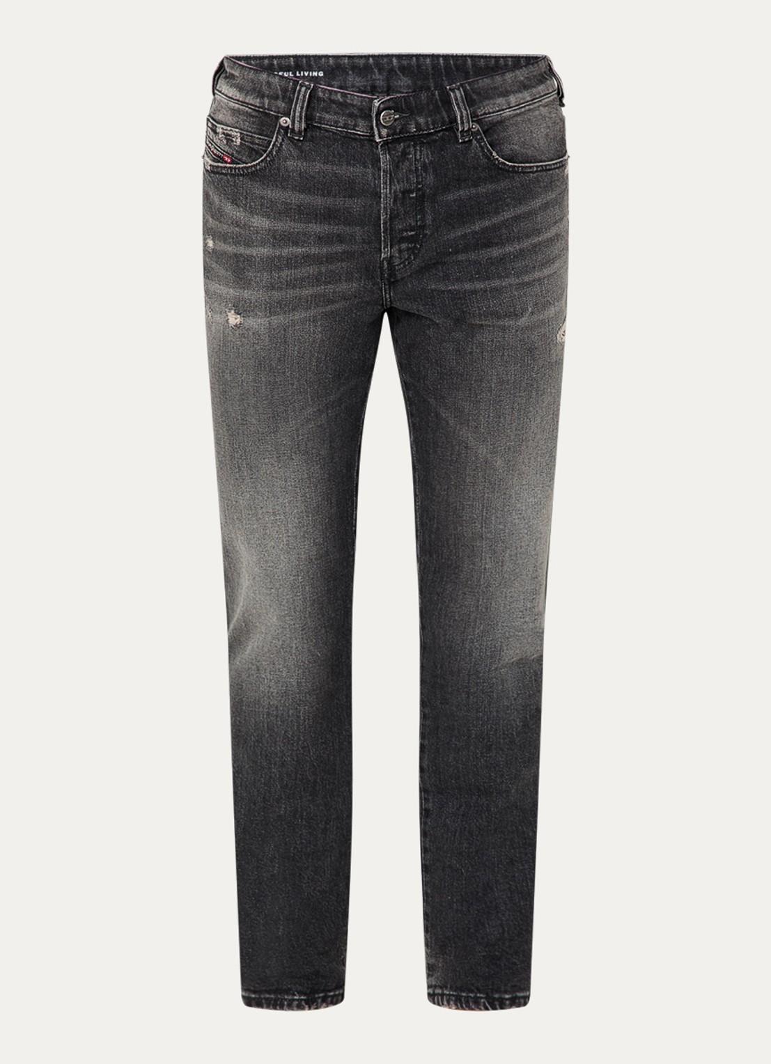 Diesel  1993 D-Vyl straight leg jeans met gekleurde wassing - voorkant 3 donkergrijs