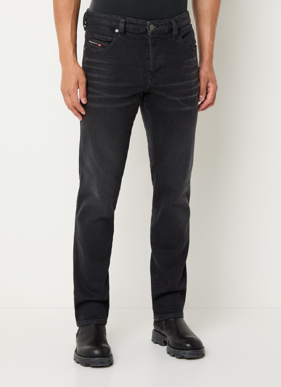 Diesel 1993 D-Vyl straight leg jeans met gekleurde wassing - detail 3 zwart