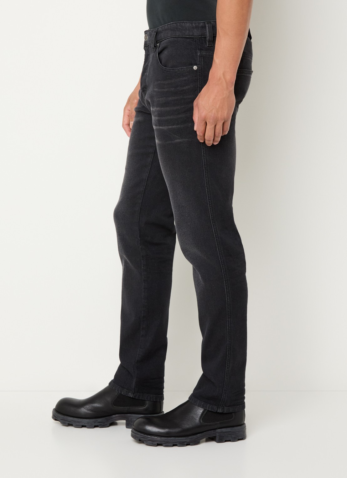 Diesel 1993 D-Vyl straight leg jeans met gekleurde wassing - detail 4 zwart