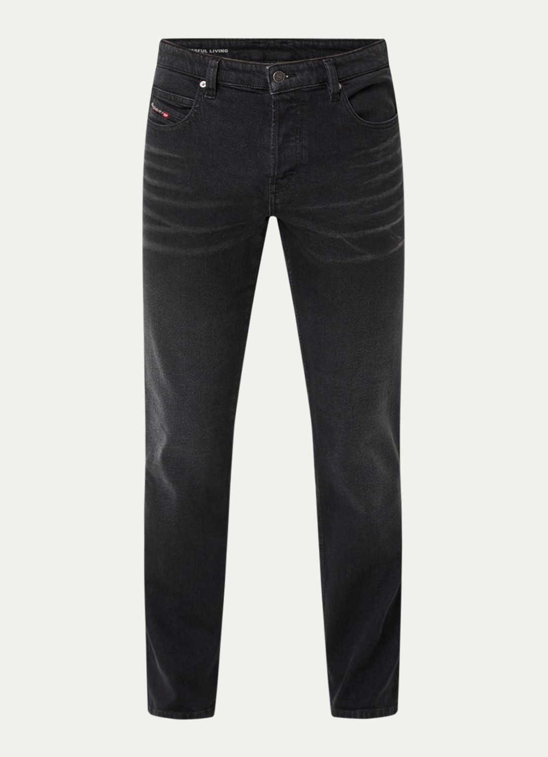 Diesel 1993 D-Vyl straight leg jeans met gekleurde wassing - voorkant zwart